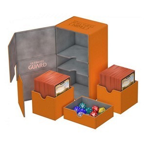 Ultimate Guard Twin Flip'n'Tray Deck Case 200+ (Orange)