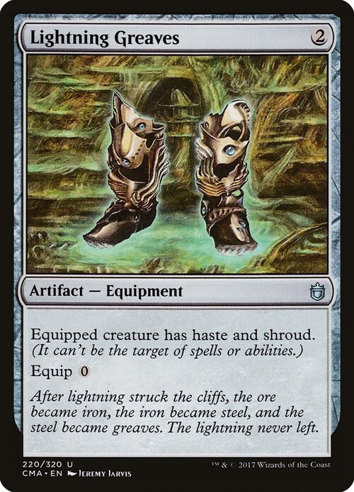 Lightning Greaves Card Front