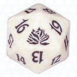 White Beatdown D20 Die