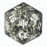 Black Conflux D20 Die
