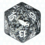 Black Shadowmoor D20 Die