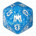 Blue Onslaught D20 Die