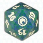 Green Scars of Mirrodin D20 Die