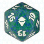 Green Zendikar D20 Die