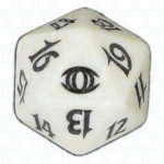 White Future Sight D20 Die