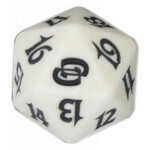 White Planar Chaos D20 Die