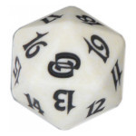 White Planar Chaos D20 Die