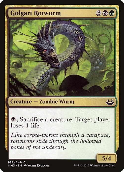 Golgari Rotwurm Card Front