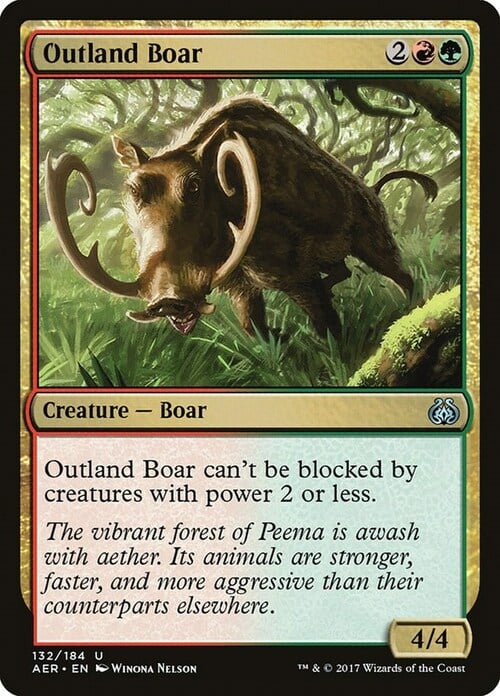 Outland Boar Card Front