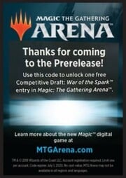 Arena Code Card (Prerelease)