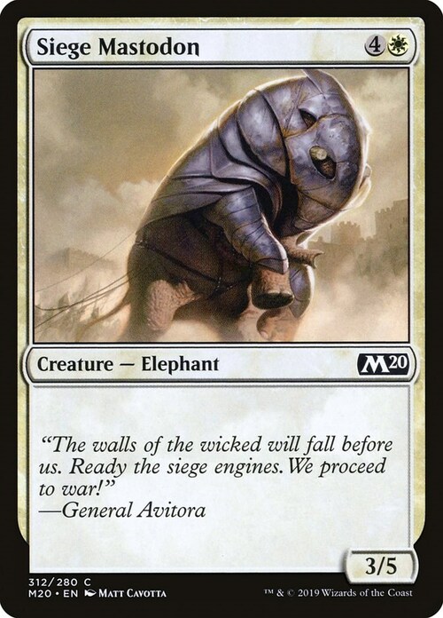 Siege Mastodon Card Front