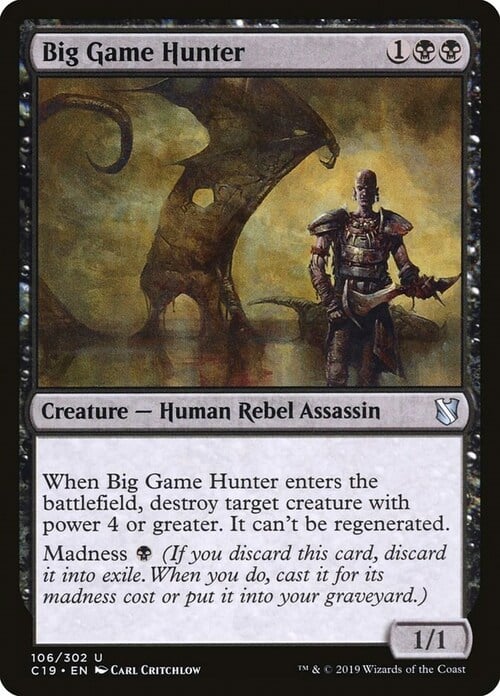 Big Game Hunter Card Front