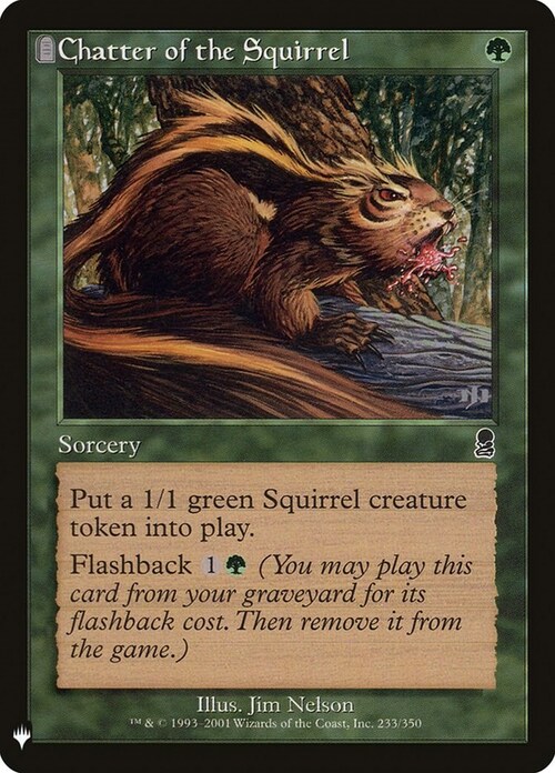 Chatter of the Squirrel Card Front