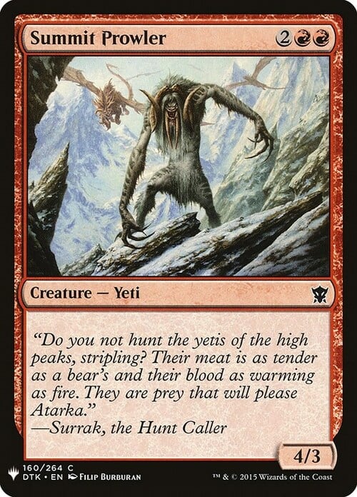 Summit Prowler Card Front