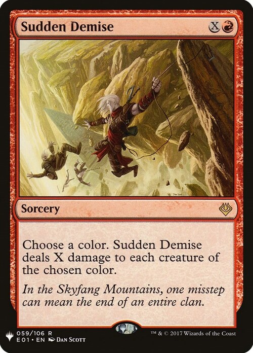 Sudden Demise Card Front