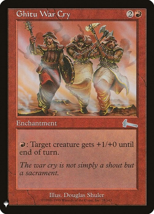 Ghitu War Cry Card Front