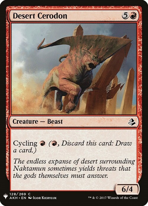 Desert Cerodon Card Front