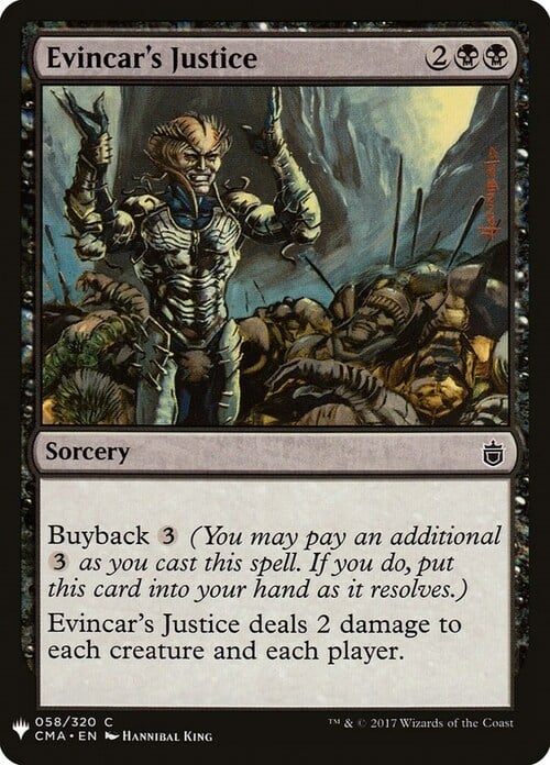 Evincar's Justice Card Front