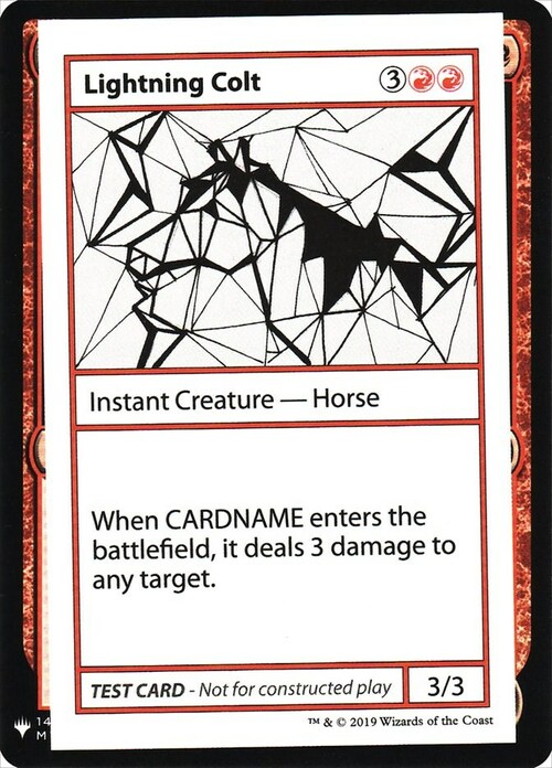 Lightning Colt Card Front