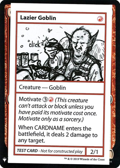 Lazier Goblin Card Front