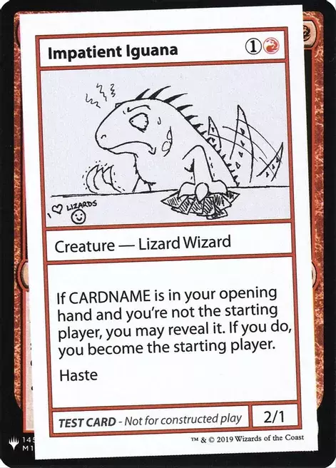 Impatient Iguana Card Front