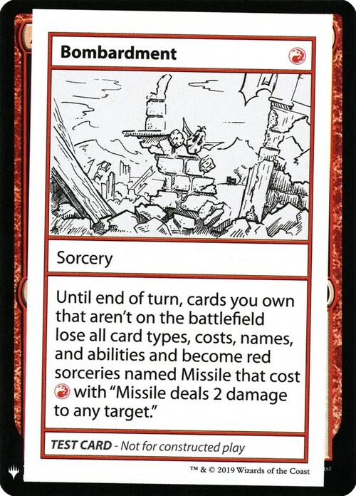 Bombardment Card Front