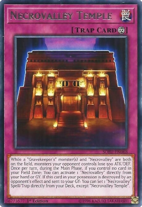 Necrovalley Temple Card Front