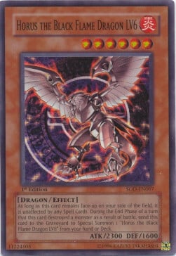 Horus the Black Flame Dragon LV6 Card Front