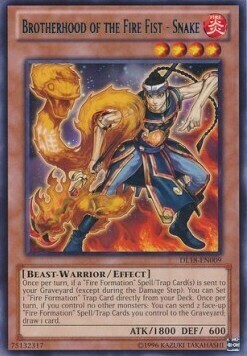 Brotherhood of the Fire Fist - Snake Card Front