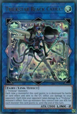 Trickstar Black Catbat Card Front