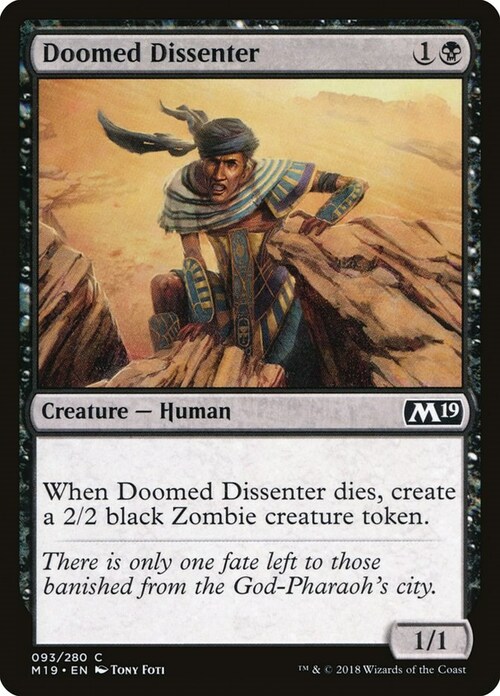 Doomed Dissenter Card Front