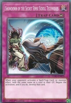 Showdown of the Secret Sense Scroll Techniques Card Front