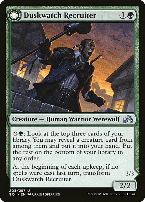 Duskwatch Recruiter // Krallenhorde Howler Card Front