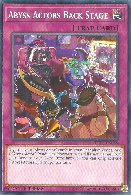 Abyss Actors Back Stage Card Front
