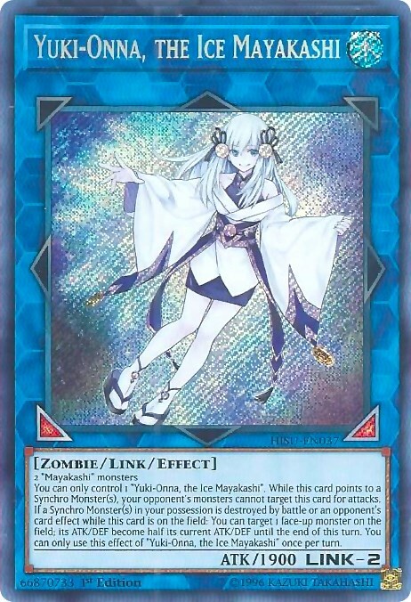 Yuki-Onna, the Ice Mayakashi Card Front