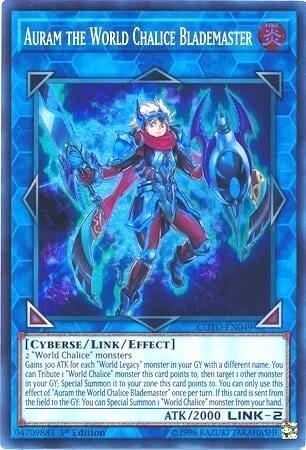 Auram the World Chalice Blademaster Card Front