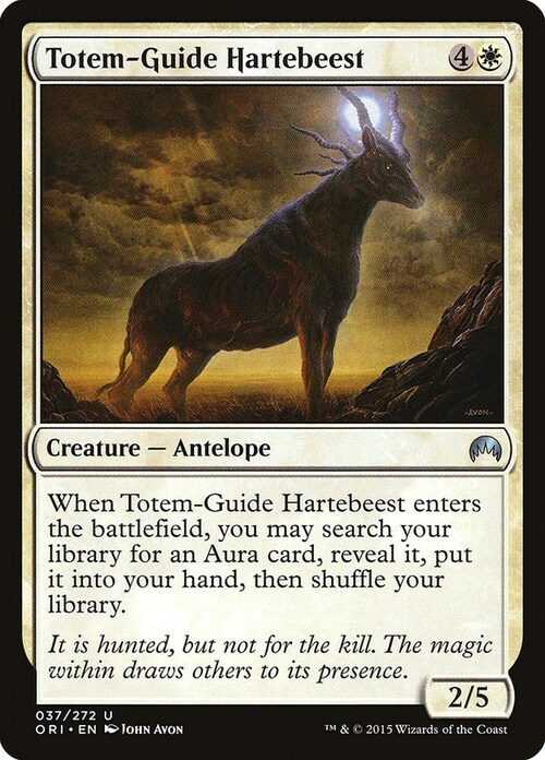 Totem-Guide Hartebeest Card Front